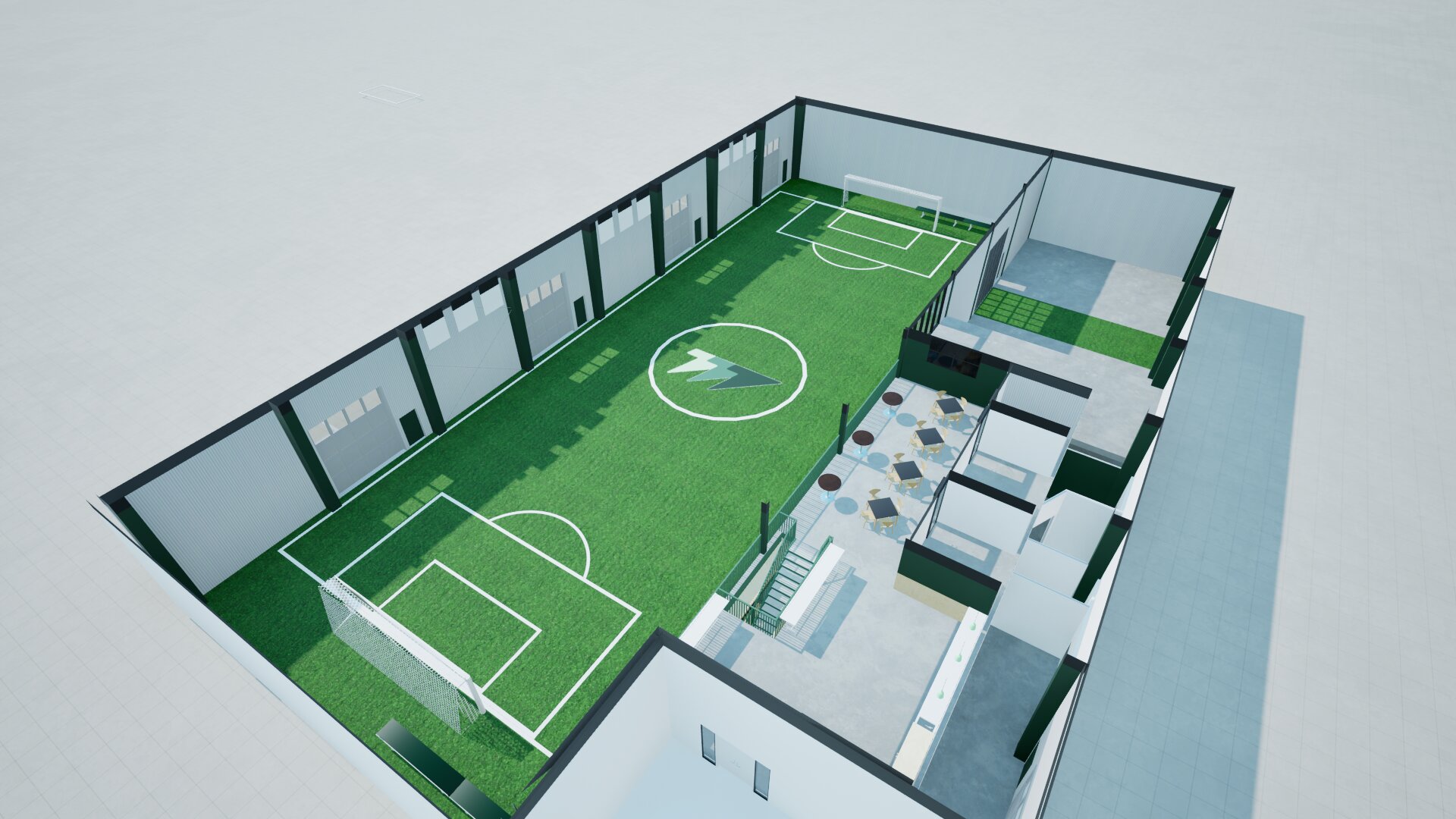 Turbo facility overhead render
