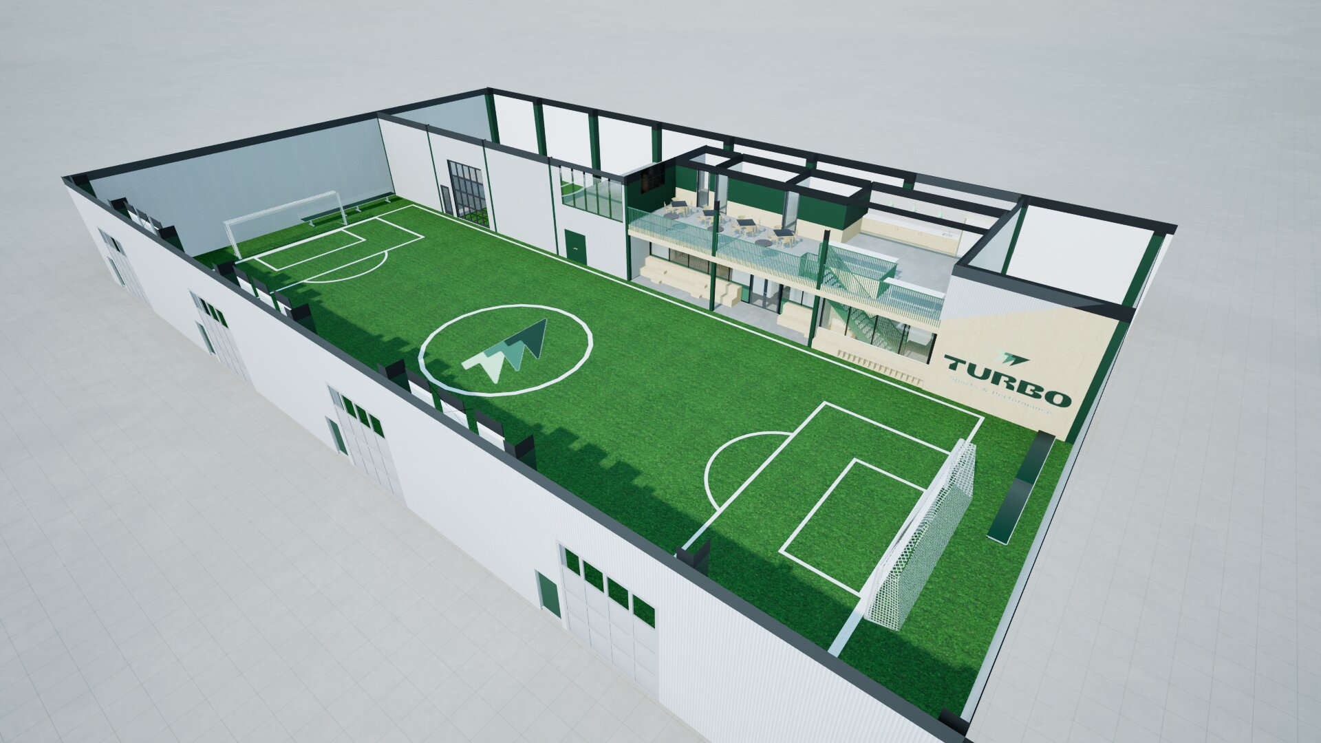 Turbo facility exterior render